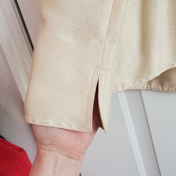 Kasper 3-piece skirt suit set. Gorgeous shimmering ivory tweed fabric! - Picture 12 of 13